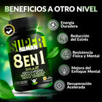 8 en 1 Cápsulas - Shilajit Ashwagandha Rhodiola Rosea Panax y Ginseng SuperHuman™ PG